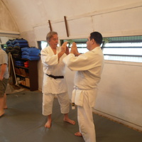 Bill Stockton and Jason Kuhia at Windward Aikido Club