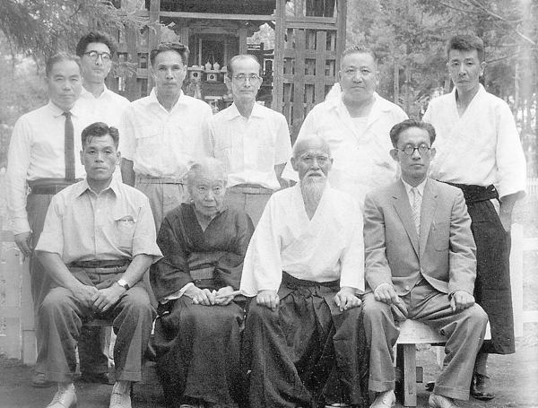 Morihei Ueshiba with Hideo Takahashi