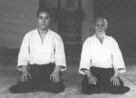 Kenji Shimizu Sensei with Aikido Founder Morihei Ueshiba
