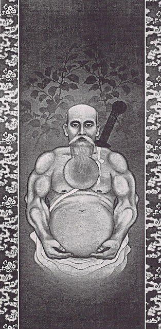 Eiji Tamura's drawing of Morihei Ueshiba