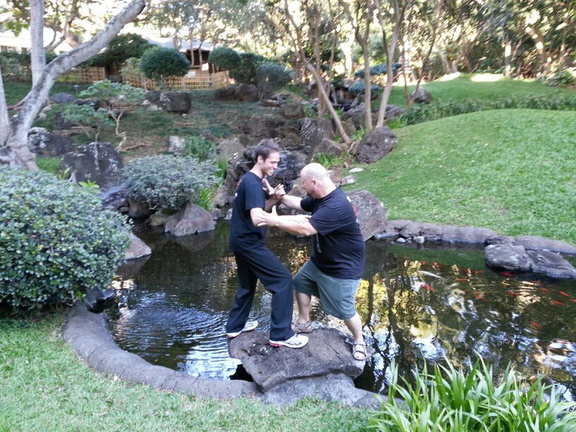 I Liq Chuan at the East West Center Koi Pond