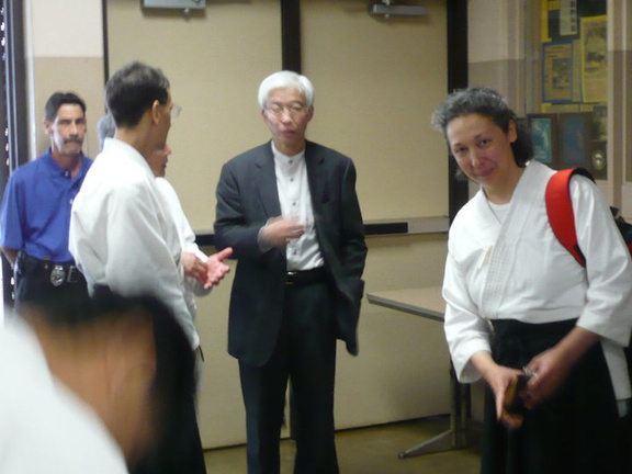 Chris Li with Moriteru Ueshiba Doshu 