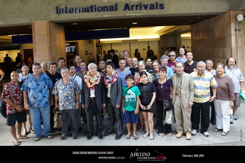 Moriteru Ueshiba Doshu and Mitsuteru Ueshiba Waka Sensei arrive in Honolulu for Aikido Celebration 2011 - the 50th anniversary of Morihei Ueshiba O-Sensei's 1961 visit to Hawaii. February 18th 2011 doshu-honolulu-february-2011.jpg