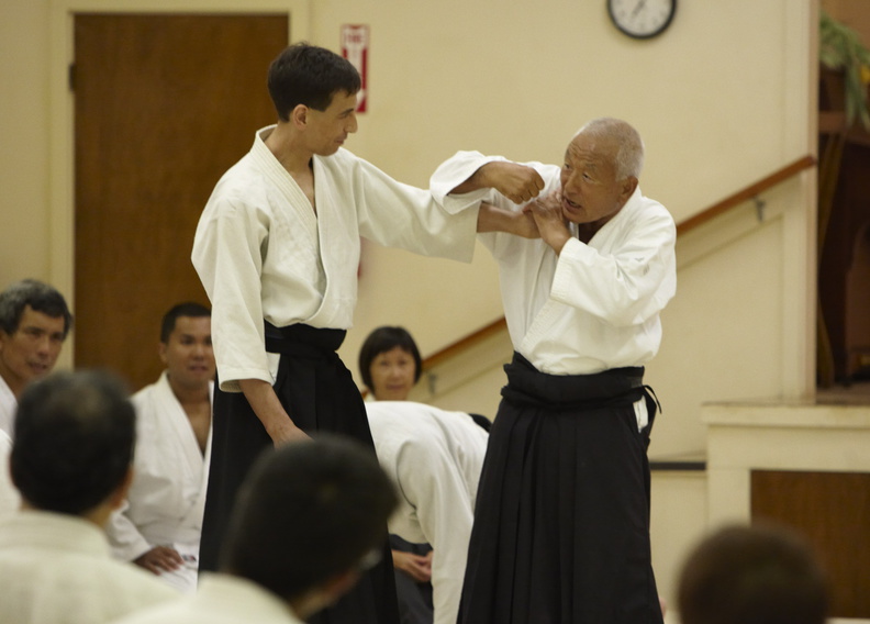 Chris Li taking ukemi and translating for Seijuro Masuda Sensei at the Aikido Ohana in Honolulu Hawaii, 2010 seijuro-masuda-nikyo.jpg