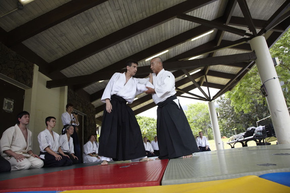 Chris Li and Takeshi Yamashima Sensei at the Aikido Ohana Gasshuku