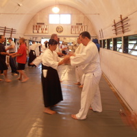 Joy Kinzie and Richard Schuman at Windward Aikido Club