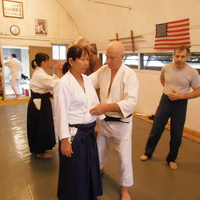Bill Gleason and Donna Tsukamoto at Windward Aikido Club