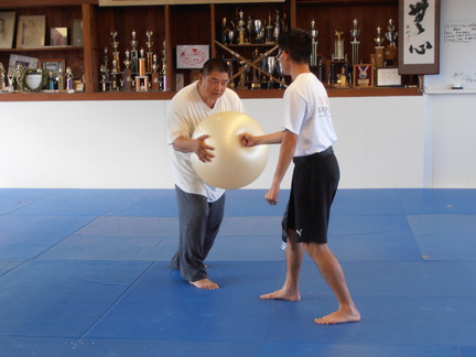 Sam Chin Sifu Demonstrates with a Ball