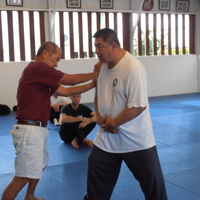 Hiroshi Kato Pushing Sam Chin Sifu