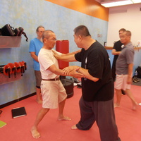 Demonstrating with Hiroshi Kato