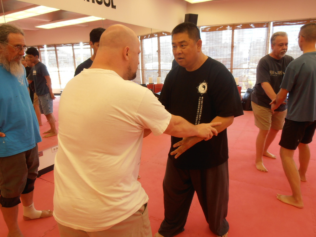 Andy training with Sifu