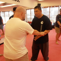 Andy training with Sifu