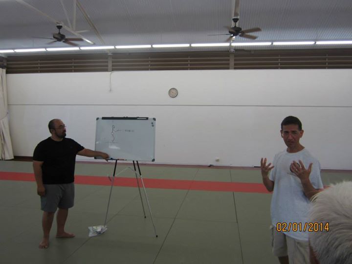 Chris Li and Mert Gambito at the Basic Principles of Aiki and Internal Power workshop in Hilo, Hawaii - hosted by Hilo Seishikan Aikido, February 2nd 2014. hilo-aiki-internal-february-2014-43.jpg